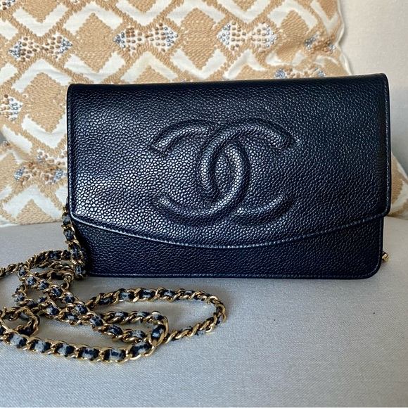 CHANEL Handbags - Caviar Timeless Caviar CC Wallet On Chain WOC Black